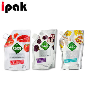 Pochettes transparentes thermoscellables de 100 ml à 2 L avec bec verseur, recyclables pour liquides, jus, sauces <span class=keywords><strong>tomates</strong></span>, vins, chaussettes et chaussures - Product Image 5