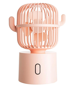 Mini ventilateur portable <span class=keywords><strong>Cactus</strong></span> rechargeable avec rotation automatique à 80 degrés, 3 vitesses, vent puissant, fonctionnement silencieux, pour voiture et maison - Product Image 1