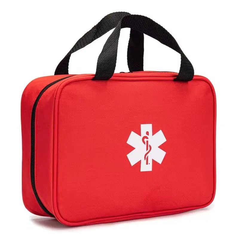 Custom Travel Red Mini Empty Portable Emergency Accessory Storage Preparedness Trauma First Aid Kit Bag