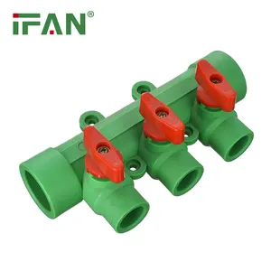 IFAN Acessórios PPR de alta qualidade 25-40MM Verde PN25 PPR três maneiras coletor PPR acessórios para tubos