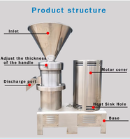 Broyeur colloïdal automatique en acier inoxydable de qualité alimentaire pour tomates et cacahuètes, faible bruit et performances stables