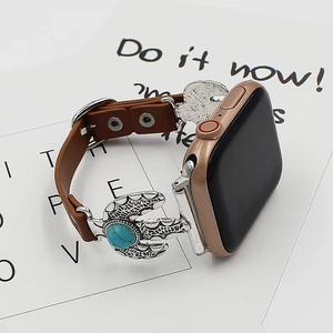 Cinturino turchese per cinturini <span class=keywords><strong>Apple</strong></span> <span class=keywords><strong>Watch</strong></span> in rilievo, braccialetti gioielli moda per cinturino in <span class=keywords><strong>pelle</strong></span> <span class=keywords><strong>Apple</strong></span> <span class=keywords><strong>Watch</strong></span> - Product Image 2