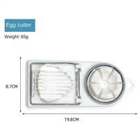 Coupe-œufs 2 en 1 avec fil en acier inoxydable pour la cuisine