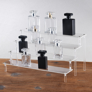 4-Tier Acrylic Clear Display Riser Stand Desktop Organizer for Showcase for Perfume Buffet Cupcake Holder <b>Rack</b> - Product Image 4