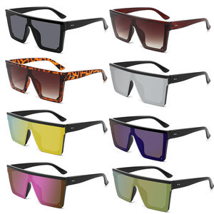 特大リムレスメンズファッションスクエアサングラスミラーヴィンテージレトロメガネ女性サングラス - Product Image 1