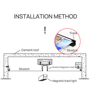 SCON – éclairage de piste créatif en aluminium PVC, <span class=keywords><strong>plafond</strong></span> extensible, piste magnétique suspendue, projecteur LED, montage magnétique, Rail de piste - Product Image 3