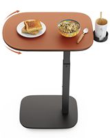 Mesa Auxiliar Giratoria para TV con Altura Ajustable, para Sofá, Cama, Sillón Reclinable, Mesa Auxiliar en Forma de C para Comer o Usar el Portátil