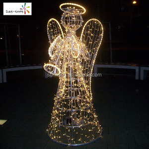 Grande décoration de Noël extérieure 2027, ange lumineux pour jardin - Product Image 3