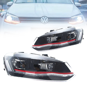 Kit de carrosserie automobile 2018-2020 Polo avec ensemble de lentilles de phares LED, feux de jour, feux arrière et phares CP. Phare LED - Product Image 2