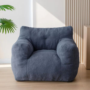 Frameless Sherpa <strong>Boucle</strong> Tufted <strong>Bean</strong> <strong>Bag</strong> Premium Quality for Living Room With Reading Pocket Teddy Lazy Sofa Compressible Sofa - Product Image 1
