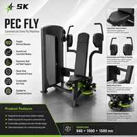 Machine à exercices pec fly SK-Commercial, équipement de musculation pour l'entraînement des pectoraux, équipement de fitness