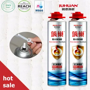 JUHUAN OEM 750ml Gaps Filling Adhesive Mounting Foam Spray pu foam For Window