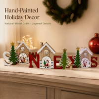 Anpassbare Weihnachtsdekoration im Neuen Stil Holz-Namensschilder für Weihnachten Christbaumschmuck Weihnachtsschmuck