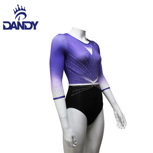 Body personnalisé <span class=keywords><strong>violet</strong></span> femmes Performance <span class=keywords><strong>Gym</strong></span> <span class=keywords><strong>justaucorps</strong></span> pour la danse gymnastique Ballet Fitness serré - Product Image 5