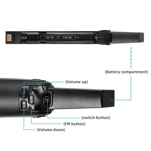 Micro cầm tay không dây năng động Chuyên nghiệp khử tiếng ồn Chống sốc Loa tích hợp đầy màu sắc cho sân khấu Karaoke - Product Image 2