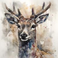 Kits d'art diamanté 5D Cerf pour adultes, motif animal à poinçonnage complet, artisanat d'art diamanté, convient aux débutants, peinture de cristaux, décoration murale pour la maison