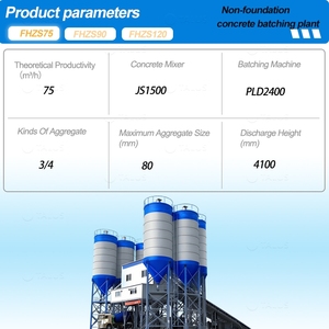 Planta Mezcladora de Concreto Profesional de 75m3/h, Sin Necesidad de Cimentación, Línea de Producción de Bajo Costo - Product Image 2
