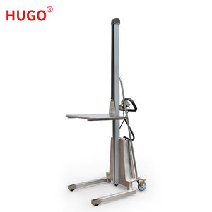 Mini apilador de acero inoxidable de 200kg, 100kg, 2M, apilador de rollos de elevación portátil extendido, semieléctrico - Product Image 3