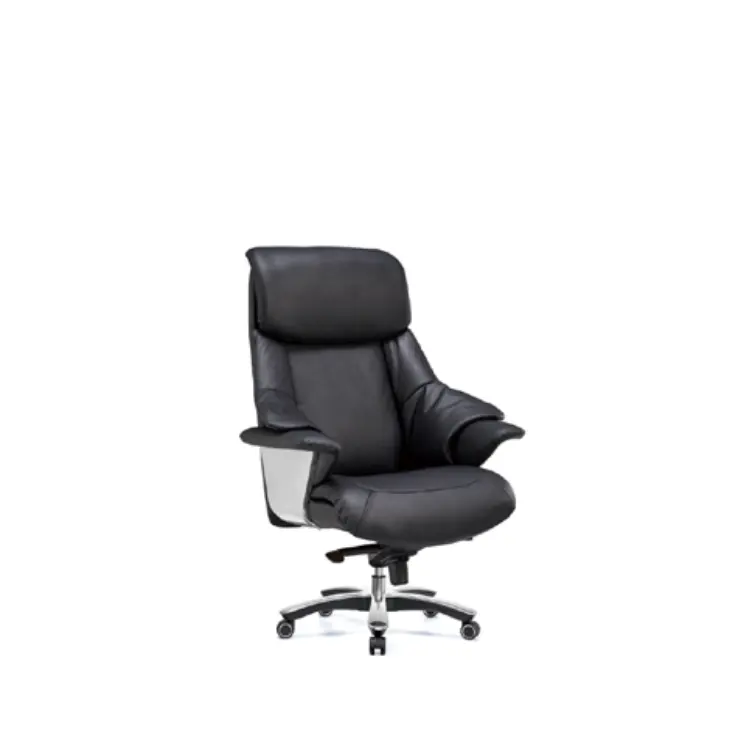 Cadeira de couro ergonômica com encosto alto P-9216 Cadeira giratória ajustável para escritório doméstico CEO Boss Cadeira de escritório de alta qualidade