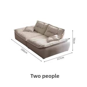 Sofá seccional crema Foshan, asiento Extra ancho, respaldo alto, tela ajustable, velero profundo de Auckland, gato, resistente a <span class=keywords><strong>los</strong></span> arañazos, apartamento - Product Image 6