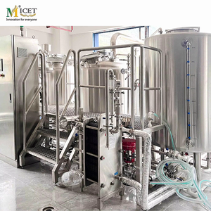 <span class=keywords><strong>Machine</strong></span> de brassage de <span class=keywords><strong>bière</strong></span> automatique à 4 cuves en acier inoxydable, contrôlée par PLC, chauffée à la vapeur, 400L - Product Image 3