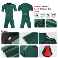 Combinaison de triathlon Darevie Custom Veloce, respirante, pour vélo, triathlon, Italie, interface élastique, super rembourrage pour triathlon