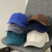 Czelrine Vintage Klassieke Mannen Vrouwen Blanco Corduroy Honkbalhoeden Aangepast Logo