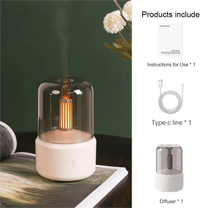 <span class=keywords><strong>Diffusore</strong></span> di Aromi a Luce di <span class=keywords><strong>Candela</strong></span> <span class=keywords><strong>con</strong></span> Olio Essenziale, Umidificatore USB da Scrivania, <span class=keywords><strong>Diffusore</strong></span> di <span class=keywords><strong>Profumo</strong></span> per Ambienti <span class=keywords><strong>con</strong></span> Luce Notturna - Product Image 5