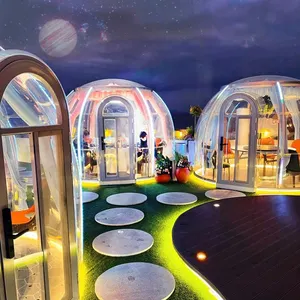 Casa completa de bolhas ecológicas casas de cúpula pré-fabricadas para retiros naturais cúpula iglu