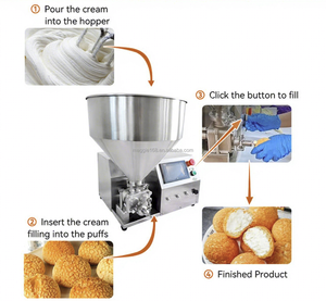 Máquina de Llenado de Crema para el Cabello Profesional de Alto Rendimiento, Máquina de Inyección de Crema Batida Tiramisú de Doble Control - Product Image 2