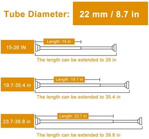 Tringle de Douche Extensible Personnalisée CF BSR08 Sans Perçage pour Salle de Bain et Fenêtre - Product Image 3