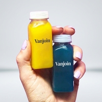 Bouteille d'eau potable en plastique PET vide de 2 oz (60 ml) avec bouchon inviolable, forme plate, jus de citron, impression d'écran, logo, utilisation pour les sodas