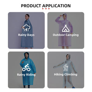 Outdoor Regenkleding Unisex Peva Pe Tpe Multi Functionele Custom Logo Mantel Regenjassen Voor Volwassenen Waterdicht - Product Image 3