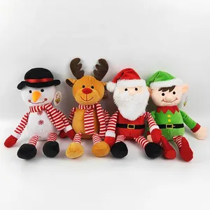 Оптовая продажа, 20 см, милые мягкие игрушки, Санта-Клаус, олень, эльф, снежный человек, рождественские плюшевые игрушки