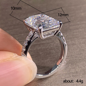 Anello con design quadrato Princess Cut, stile elegante, per donna - Product Image 5
