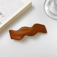 Pinces à cheveux en forme de vague Simple, 1 pièce, accessoires pour cheveux, chouchous, Barrette en bois de canard, Clips pour femmes