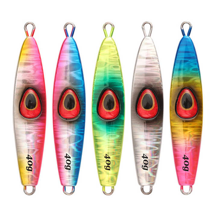 customized bionic red eyes 40g 60g 80g saltwater slow jigging