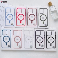 Coque de téléphone transparente en acrylique IDEAL Factory pour iPhone 17 16 Pro Max, étui magnétique pour téléphone portable