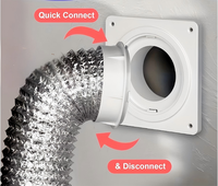 Cache-Connecteur de Conduit d'Aération en Plastique, Raccord à Bride pour Conduit d'Air CVC
