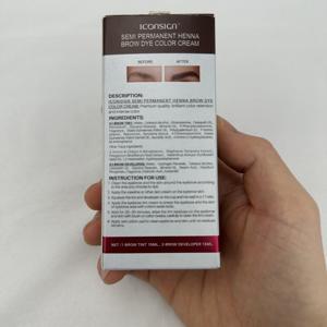 Nouveau style Kit <span class=keywords><strong>de</strong></span> teinte <span class=keywords><strong>de</strong></span> sourcils <span class=keywords><strong>de</strong></span> haute qualité entièrement naturel SEMI PERMANENTHENNA BROW DYE COLOR CREAM Eyelash & Sourcils - Product Image 4