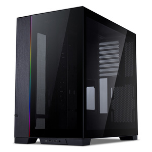 Boîtier PC Gaming MIDTower 100% Original <span class=keywords><strong>LIAN</strong></span> <span class=keywords><strong>LI</strong></span> O11 Noir Rev.2 avec support de refroidissement liquide pour cartes mères E-ATX/ATX/Micro-ATX/Mini-ITX - Product Image 2