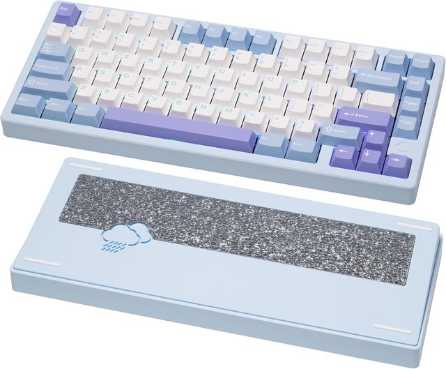 Rainy75 DIY 75% Hot Swap CNC Aluminum RGB Wired Wireless 2.4G BT Mechanical Keyboard