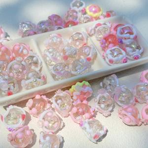 Perles acryliques peintes à la main multicolores 16 mm rondes DIY Chaîne de téléphone portable Accessoires de bijoux - Product Image 2