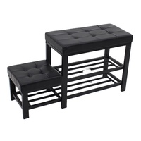 Cuir PVC sur mesure En Métal En Acier Étagères À Chaussures Banc De Rangement Organisateur Titulaire Porte À Porte D'entrée