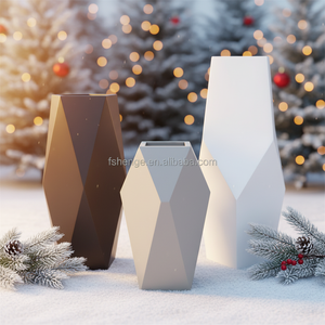 Vase décoratif pour hôtel, pot de fleurs et jardinière en acier inoxydable galvanisé / Vases décoratifs, vase de sol - Product Image 5