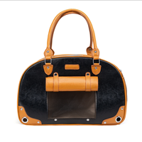 Sac de transport de luxe populaire en cuir PU avec fermeture éclair pour chats et petits chiens (capacité 8-10 kg) – Idéal pour les sorties en groupe