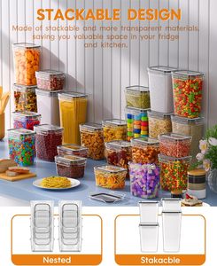 Juego de Recipientes Organizadores Herméticos para Almacenamiento de Alimentos en el Refrigerador, con Tapas, Más Vendidos - Product Image 6