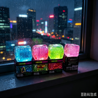 Jouet anti-stress sensoriel en forme de bloc de glace phosphorescent à la maltose, à rebond lent, pour le soulagement du stress, transfrontalier