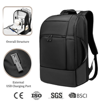 Ransel Laptop Bisnis Uniseks Baru, Tas USB Daypack Kapasitas Besar Multifungsi Tahan Air