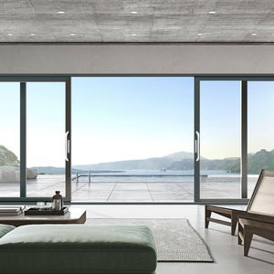 Fábrica de puertas de aluminio de Foshan, precio bajo, sistema de <span class=keywords><strong>puerta</strong></span> <span class=keywords><strong>corredera</strong></span> comercial, puertas de vidrio de <span class=keywords><strong>doble</strong></span> <span class=keywords><strong>hoja</strong></span> <span class=keywords><strong>exterior</strong></span> de aluminio para casas - Product Image 5